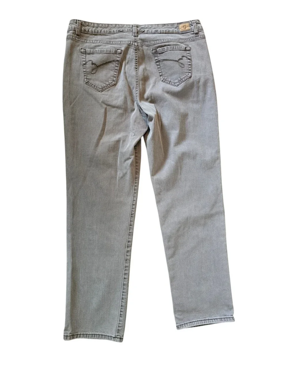 Bandolino BLU Mandie Gray Jeans Size 16